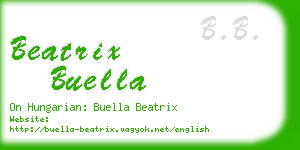 beatrix buella business card